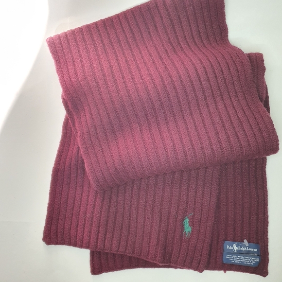 Polo Ralph Lauren 100% Lambs Wool Scarf - New without Tag - Picture 1 of 3